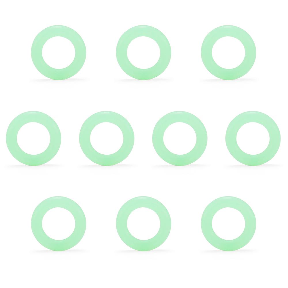 

Уличная палатка для кемпинга, светящаяся петля для гвоздей, силиконовая кольцевая петля, флуоресцентная петля, ночная рыбалка 10pcs зелёный