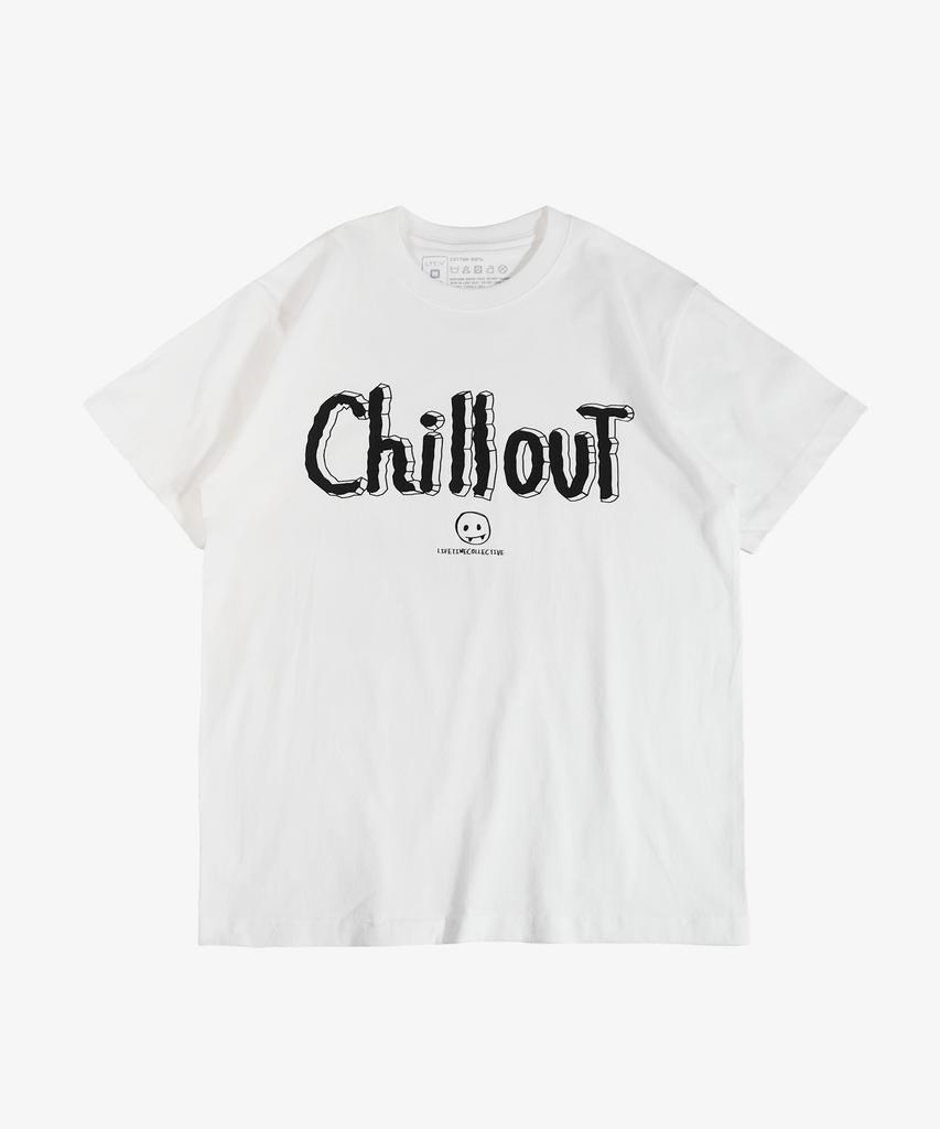 Laipeutaimkollegtibeu Chill Out Graphic Short Sleeve T-Shirt Chill Out White