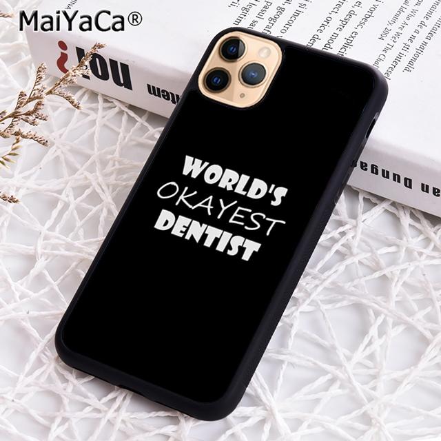 MaiYaCa Dentist Dental Crowned Teeth Phone Case For iPhone 17 Air 13 14 16 16e 15 pro max plus 11 12 shell coque