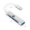 2025 For BMW New 4IN1 Type C To USB A 3.0 HUB High Speed Multi Ports Splitter Adapter For BMW Performance F25 F26 F15 F16 E90 E9