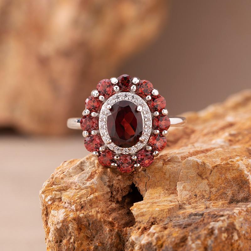 Natural Colored Jewelry Aquamarine Topaz Amethyst Citrine Stud Earrings S925 Silver Light Luxury High Sense