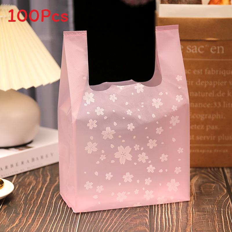 Cherry Blossom Gift Bags Plastic Packaging With Printing For Tea Packaging Use Style A