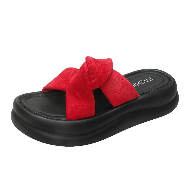Platform Slippers Women Wear Fashion 2025 New Summer Medium and Increase The Temperament of Casual Flip-flops Casual Flip-flops