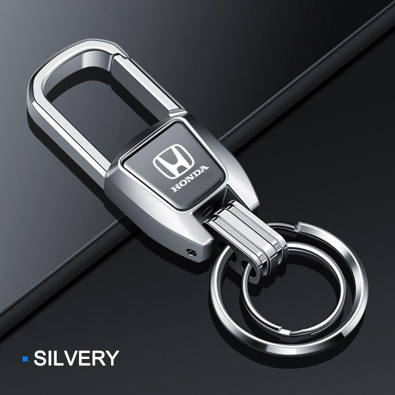 1pc High-quality Car Stainless Steel Keychain for Honda Odyssey City H-RV Jazz Accord Civic CRV Fit Vezel Insight Spirior Badge XI6
