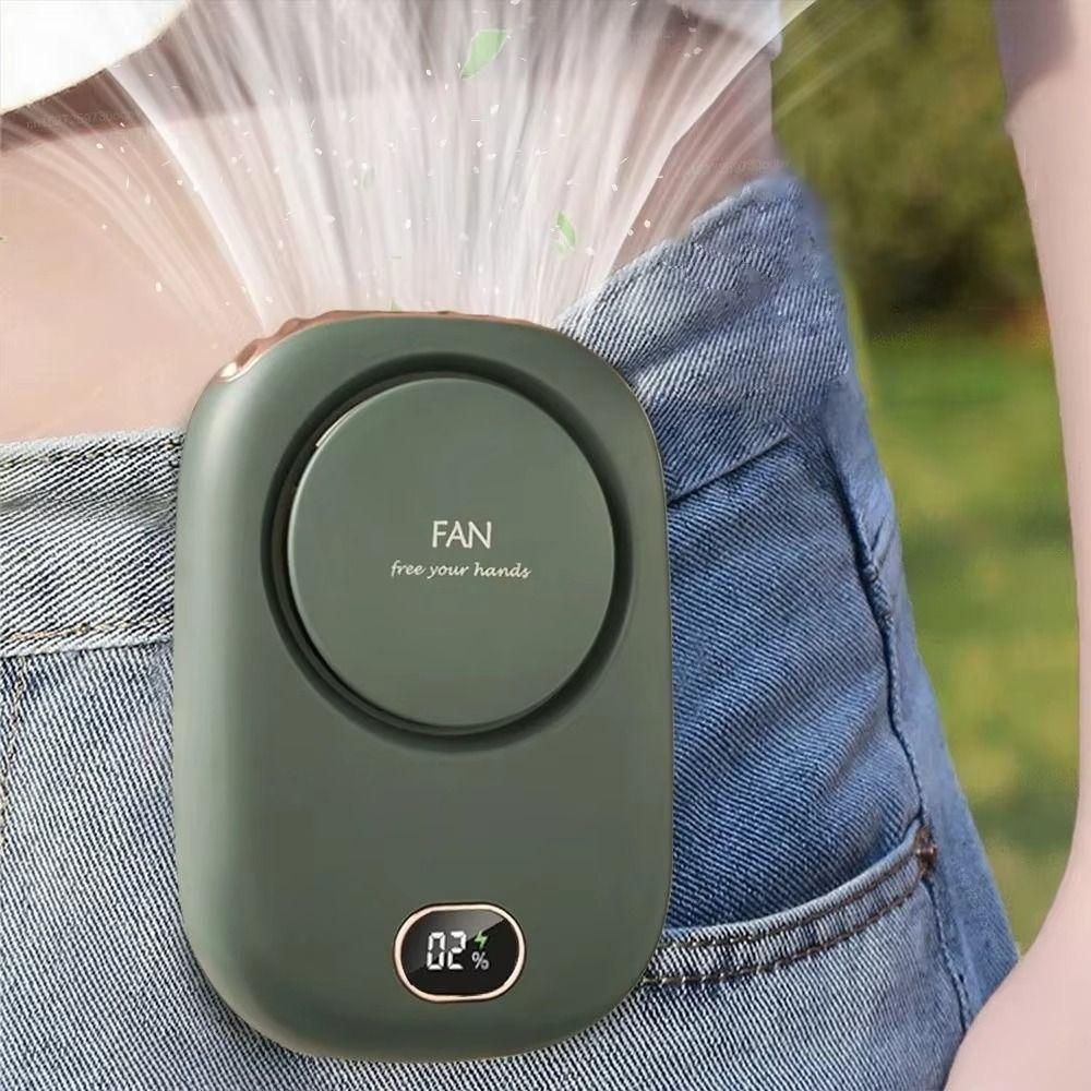 Adjustable Lanyard Neckband Fan 2000 mAh Battery USB Rechargeable Fan  Personal Cooling
