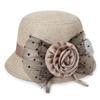 Elegante Cappello da Sole in Organza Traspirante da Donna, Stile Dea con Design Floreale e Pois, Protezione Solare Estiva per Esterno