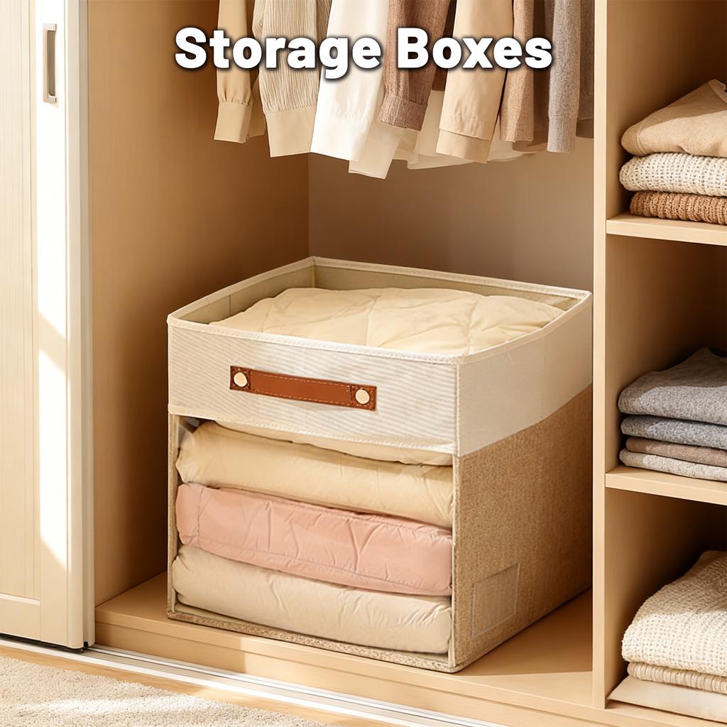 Storage Box Multi,functional Transparent Miscellaneous Toy Storage Box Home Large Capacity Folding Clothes Quilt Sorting Box