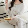 Pajamas women's spring and autumn silk new Chinese loungewear can be worn outside the national style middle-aged and elderly mother's cotton and silk
