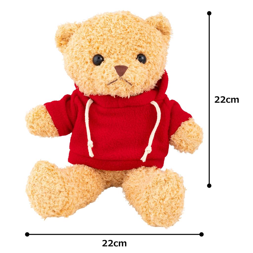 And3 Standard Bear 847097 Q-FLA Hoodie, Red,