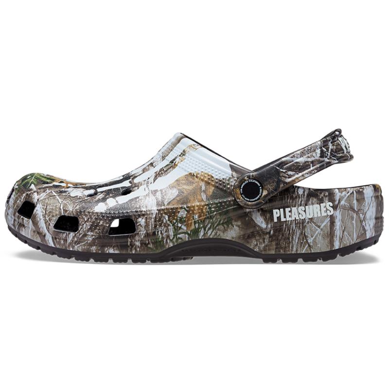 Crocs X Pleasures Limited Edition Collaboration Classic Clog Sports Slippers Unisex 'Skeleton Edge Camo'