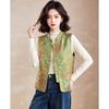 Women's Neo-Chinese Style Floral Padded Vest