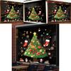 Christmas Scene Pvc Static Cling Window Decal With Santa And Tree For Holiday Decor