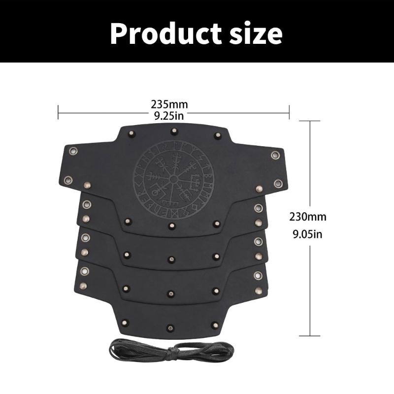 Medieval Wristband Men Cosplay Totems Embossed Bracer Gauntlet for Men Cosplay Leather Wristband for Photoshoots and Stage
