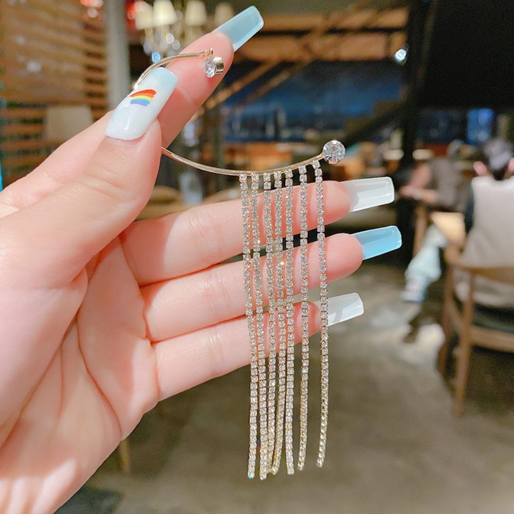 Versatile Tassel Integrated Earrings Without Earrings Women's Jewelry