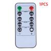 10-Key Battery Powered LED Candle Remote Control Timer Adjustable Illumination for Restaurant Ambience Decor