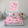 Cute Cowboy Hat Pattern Set Bedding Set with 1 Duvet Cover 2 Pillowcases Single Double King Queen, Gift