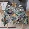 Luxury Retro Oil Painting Art Tablecloth Home Kitchen Banquet Dust-proof Table Mat Rectangular American Style Tea Table Cover