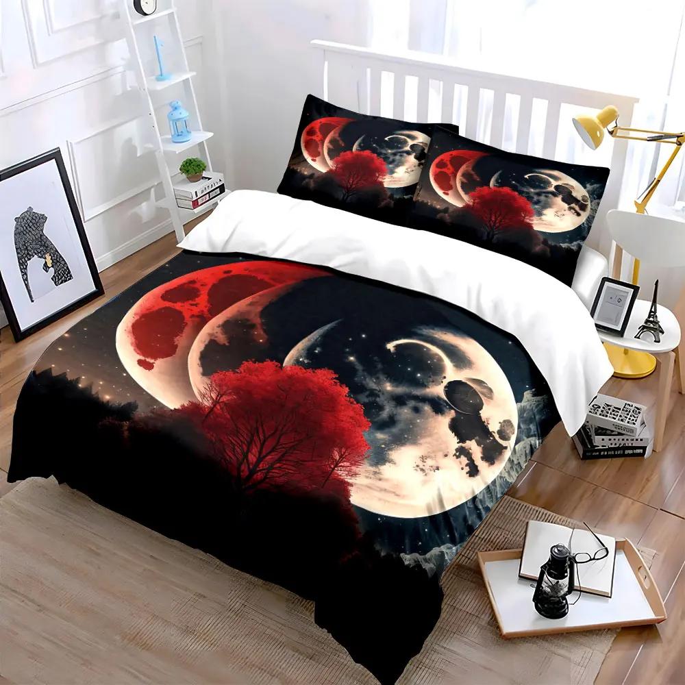 "Moon Phases Art Print Set" Soft Comfortable Duvet Cover Bedding Set Included 1*Duvet Cover & 2*Pillowcases Gift