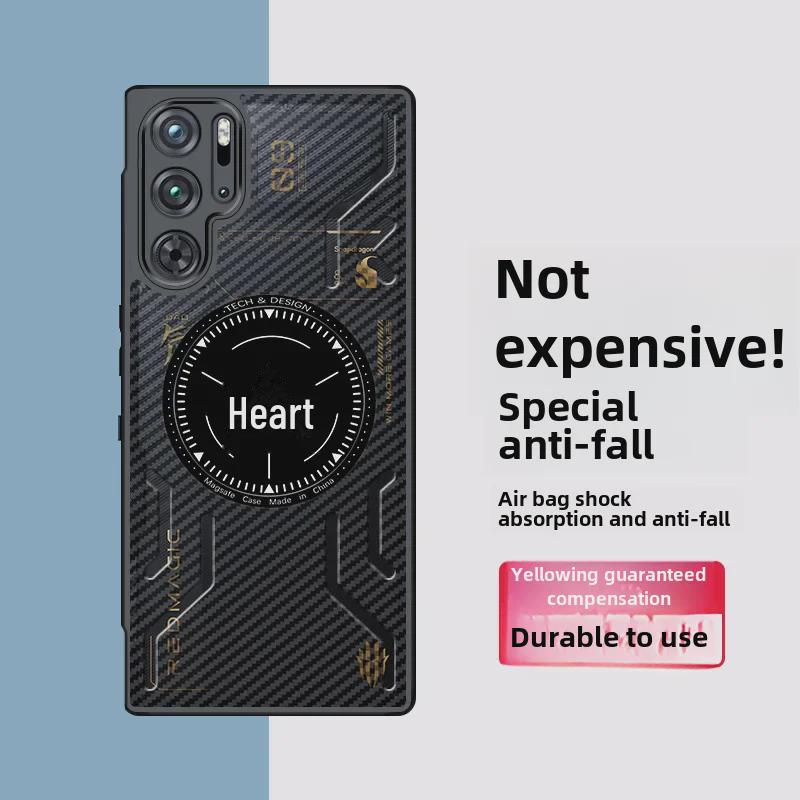 Red Magic 9 Pro/9S Pro+ Anti-Frosted Heat Dissipation Magnetic Case - Transparent with Wallet Feature