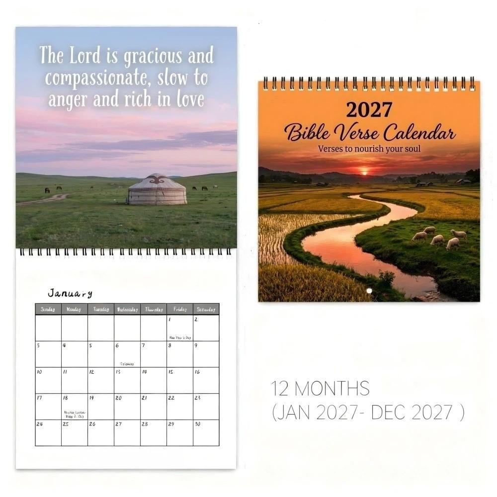 11 Month 1117 Bible Verse Calendar Scenic Scriptures Jesus Christ Theme Christian Calendar Religious Inspirational