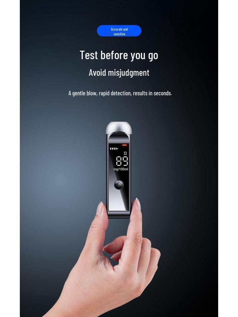 High-Precision Breathalyzer Alcohol Tester for Drunk Driving Detection
