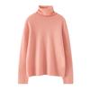 Stacked Collar Curled Cashmere Sweater for Women In Autumn and Winter 100 Pure Cashmere Comfortable Fit Pullover Sweater Seamless Integrated Sweater