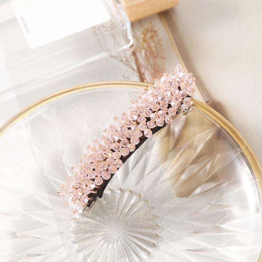 Rhinestone Pearl Women's Hair Clip Trend Design Headdress Girl Ponytail Hairpin Simple Spring Clip Fashion Hair Accessories