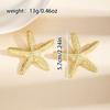 European & American Holiday Beach Starfish Jellyfish Crystal Alloy Earrings