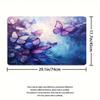 1pc/4pcs Purple Butterfly Shower Curtain Set, Waterproof Polyester Blend, Artistic Graphic Design, With Hooks, Machine Washable