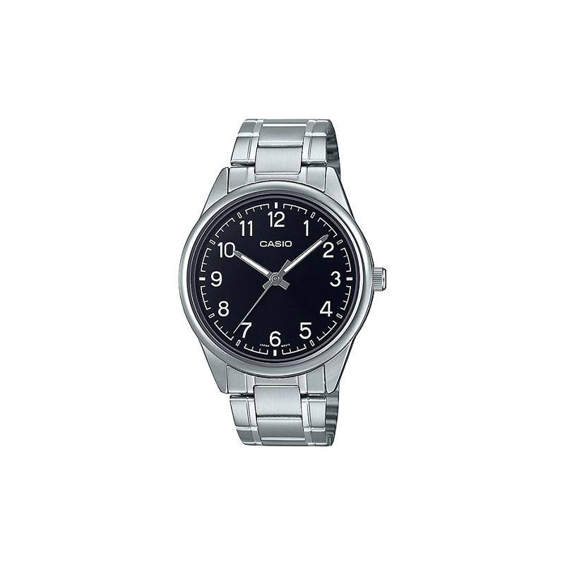

Casio STANDARD Series Classic Simple Exquisite Fashion Black Waterproof Three-fold Buckle Quartz Movement Stainless Steel Strap Japanese MTP-V005D-1B4 чорний