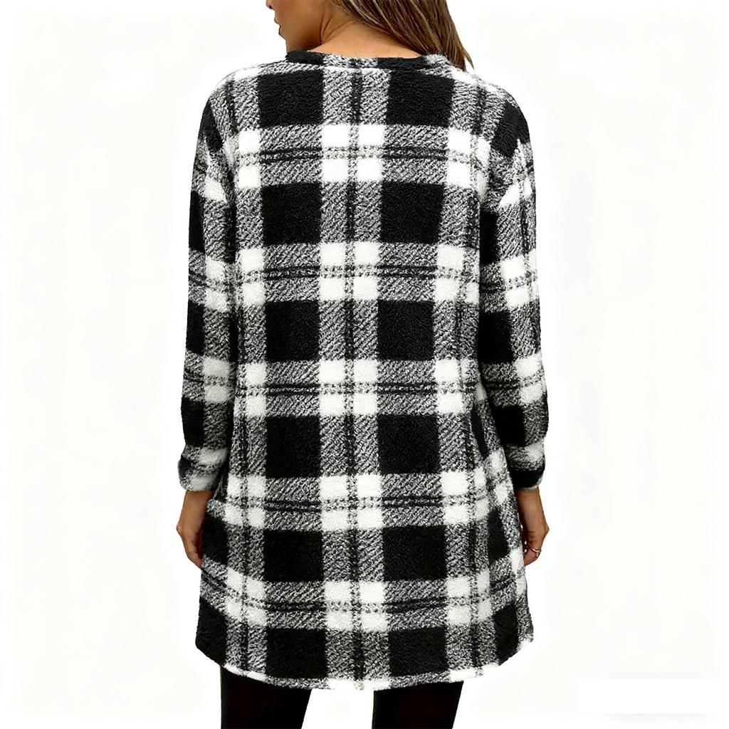 Women' Fashionable Pure-colored Long-sleeved Top