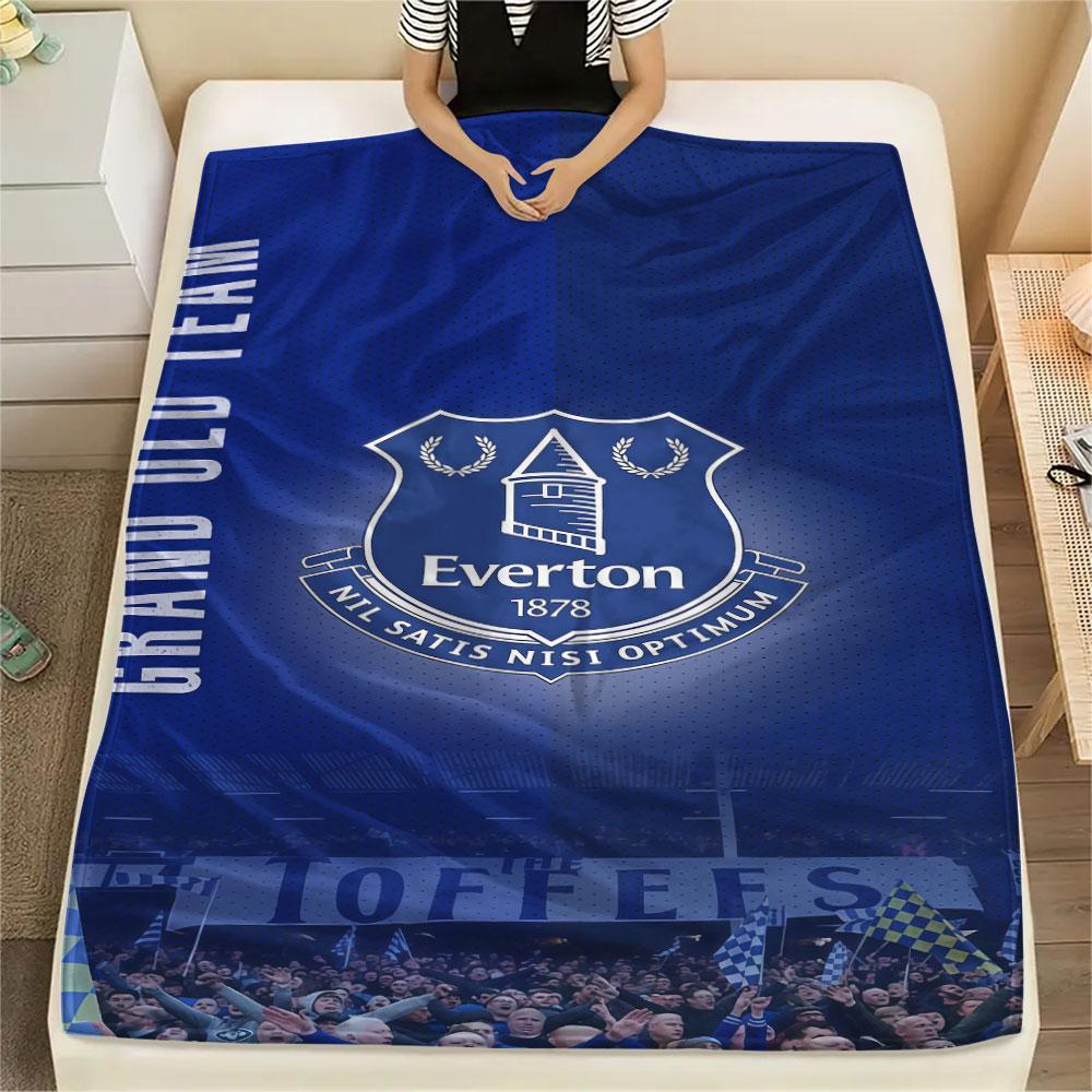 1PC Everton F.C Patterned Flannel Blanket Suitable For All Seasons for Home Decor Warmth and Comfort Gifts Holiday Present