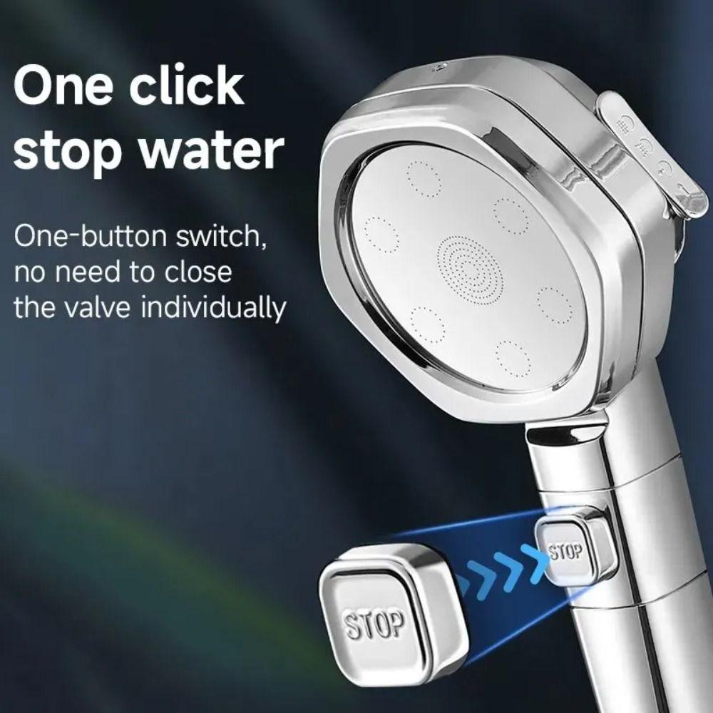 Vierstufiges Supercharged Handbrausekopf mit 1,5 m Schlauch Duschersatz Badezimmerzubehör