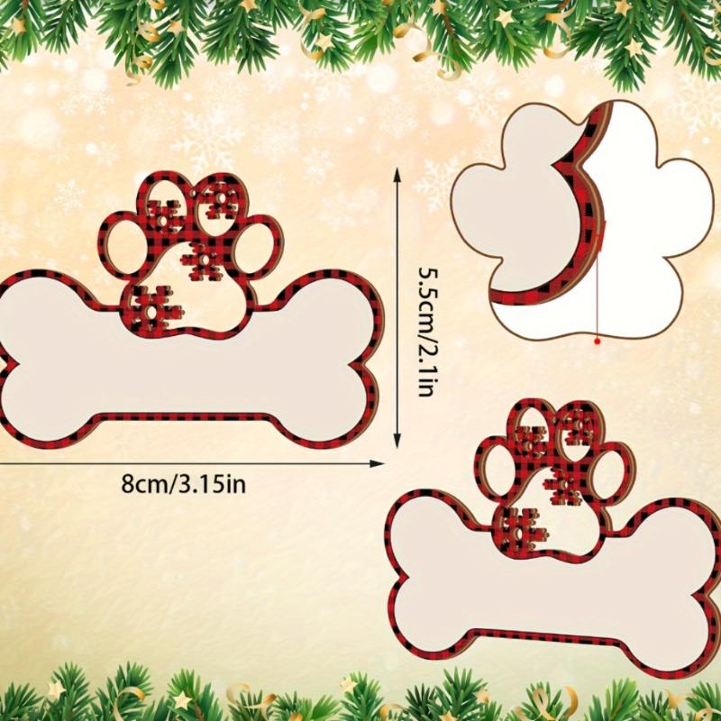 10Pcs Personalized Dog Ornament Christmas Tree Decoration Custom Name Pet Christmas Gift Ball Pendant