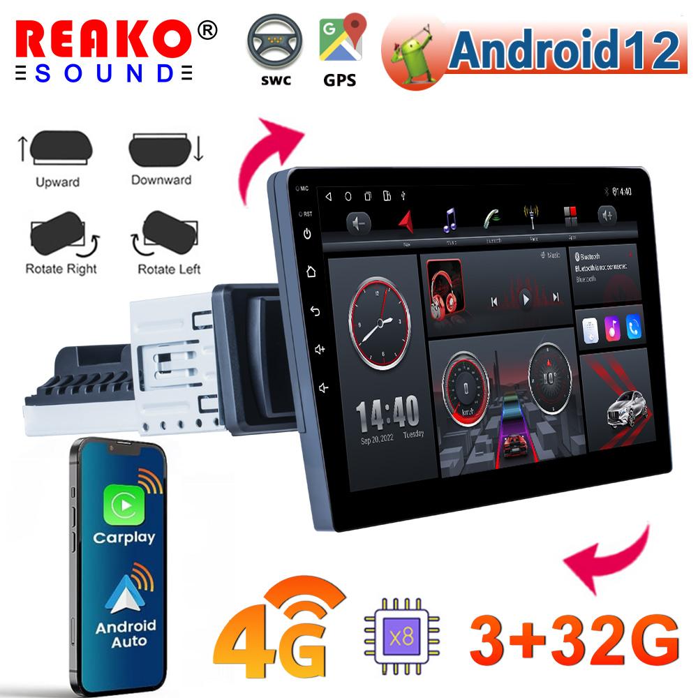 Reakosound 1Din 9 Inch 8-core Android Car Radio 4G CarPlay GPS Navigation Multimedia Video Player Head Unit