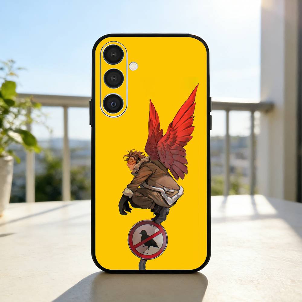 Anime MHA Hawks BNHA Phone Case For Samsung A73,72,71,A52,51,40,41,A22,A32,31,A13, Soft Black Shell Samsung a40