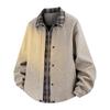Men's Plaid Patchwork Two-Piece Look Jacket, Spring/Autumn 2026, Plus Size Loose Lapel Outerwear