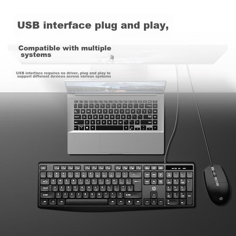 HP K241 Wireless Bluetooth Dual-Mode Scissor-Switch Slim Office Keyboard 104-Key Wired Scissor-Switch Quiet Laptop Desktop Keyboard
