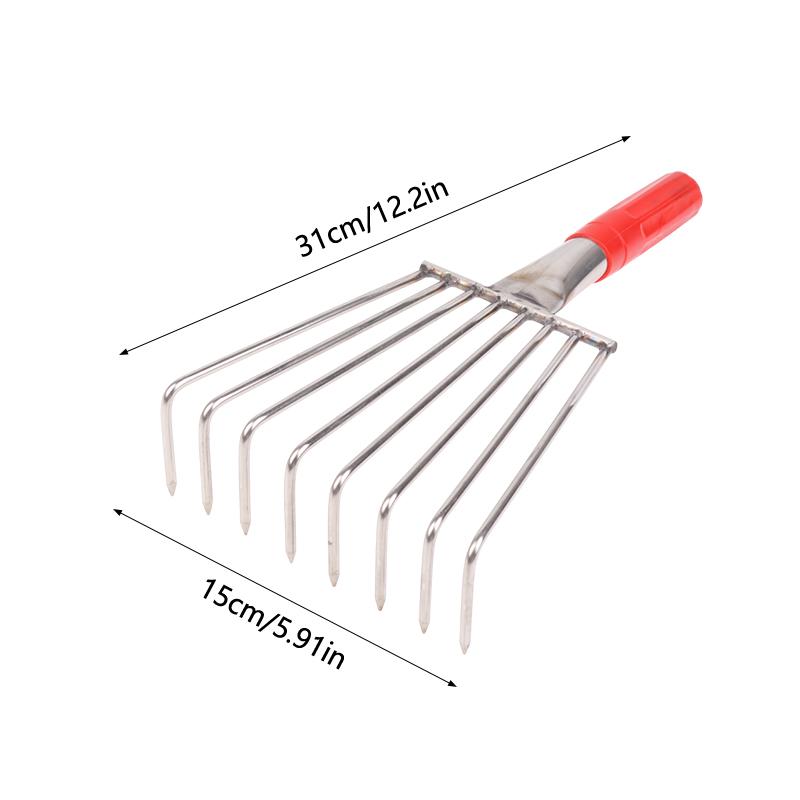 Versatile Gardening Tool, Portable Clam and Shell Rake for Beach and Farm, Perfect for Digging and Weeding Jobs.