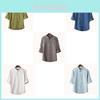 Chinese Style Men Shirt Fashion Cotton Linen Casual Slim Fit Short Sleeve Top Perfect For Every Occasion