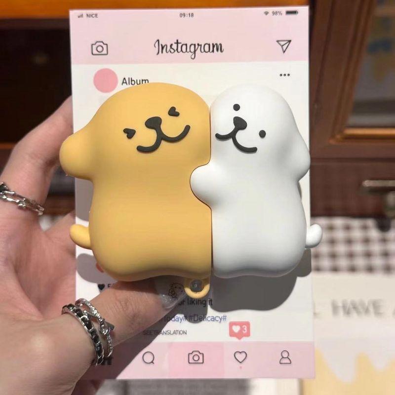 

для Oppoencoair4pro Защитный чехол Нишевый Новый Стиль Силиконовый Мягкий Чехол Чехол для Bluetooth-наушников Ударопрочный для Oppoencoair2i Стильный Encofree3/R2 OPPO Enco Air4 Stacked Dog [Send Iron Hook]]