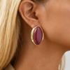 Vintage Luxury Large Geometry Oval Stud Earrings for Women Girls Fashion Metal Charms Piercing Jewelry Accessories Gifts
