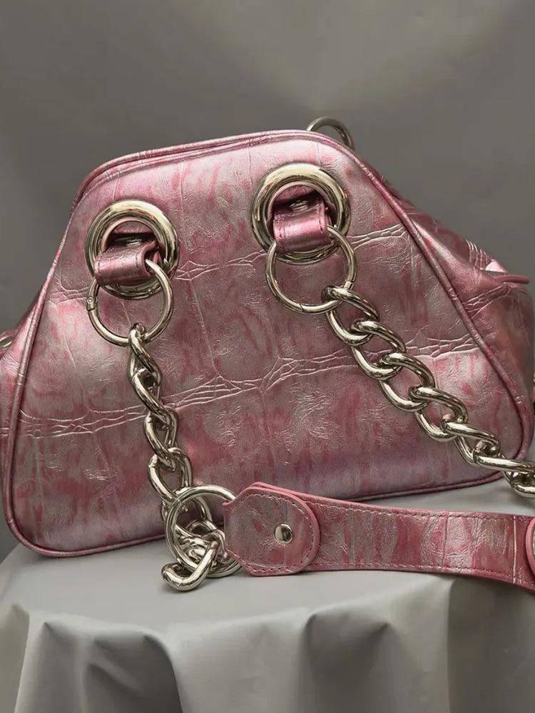 Nische 2025 Sphärisches Logo Bowlingtasche: Punk Spicy Girl Einzel-Schulter- & Umhängetasche