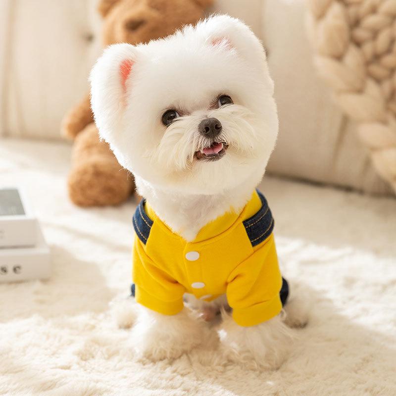 Warme Haustierkleidung, süßer Druckmantel, Hemdjacke für kleine und mittelgroße Hunde, Katzen, Teddy, französische Bulldogge, Chihuahua, Winter-Outfit