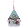 Christmas Tin Box, Metal Cookie Tins With Lids, Xmas Card Tin Box, Candy Storage Containers House Shaped For Gift Giving Holiday Party Gift Box