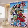 Shower Curtain One Piece Luffy Straw Hat Anime Waterproof Fabric Bathroom Curtain With Hooks, Cartoon Bath Curtain For Home Deco
