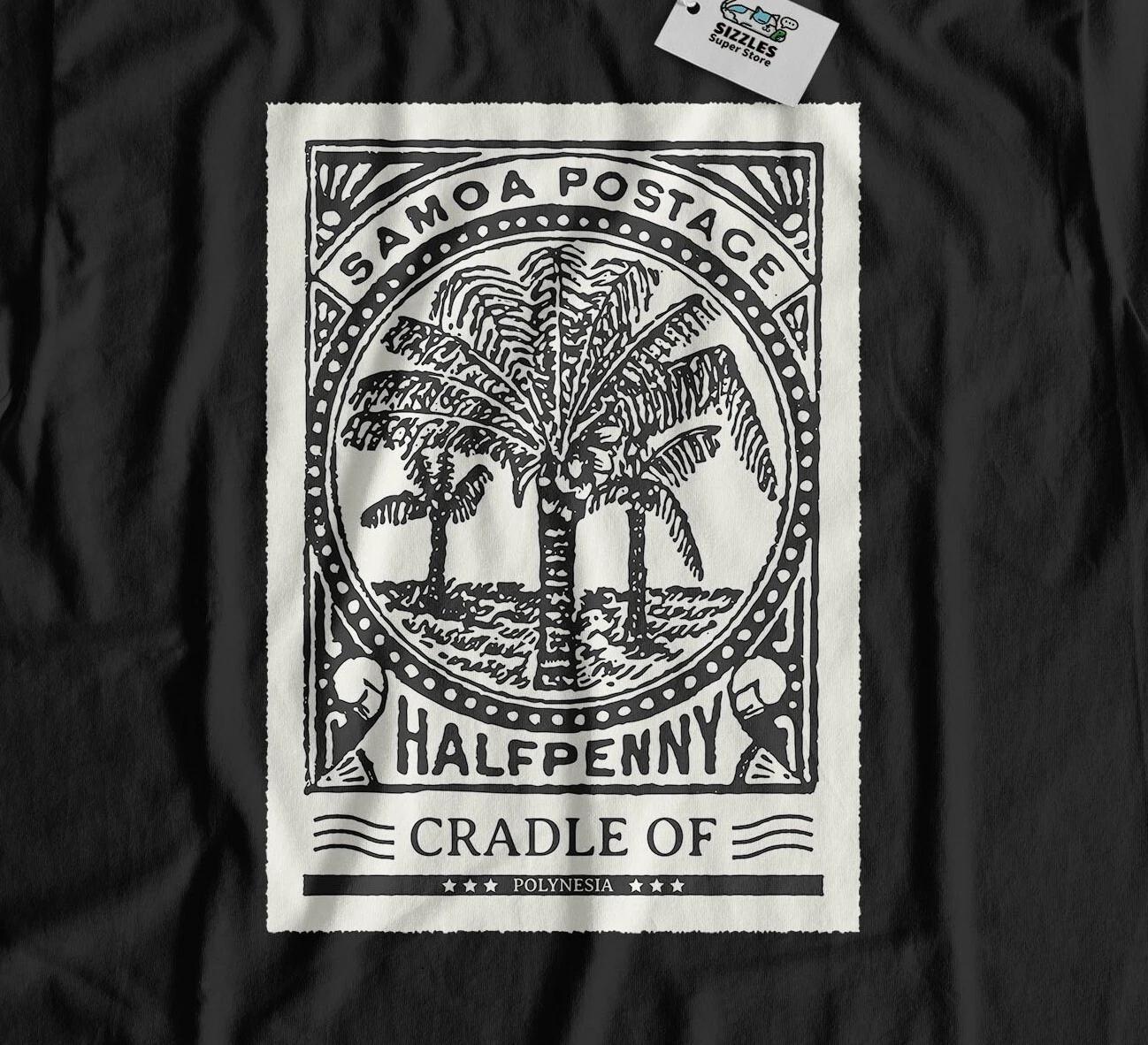 Unisex Vintage Postage Stamp Samoa T-Shirt Samoan Stamps Gifts 3XL