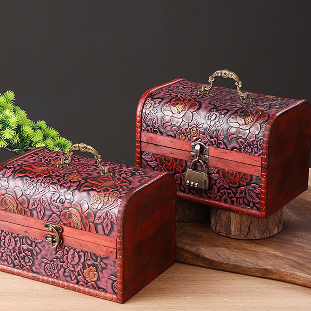 Spacious Wood Storage Box For Jewelry Watches Featuring Antique Look For Home Decoration