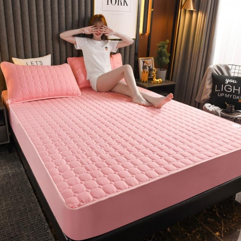 Sheet single piece padded thickened Simmons mattress protective cover polished mattress cover mattress cover all inclusive bed sheet dust cover