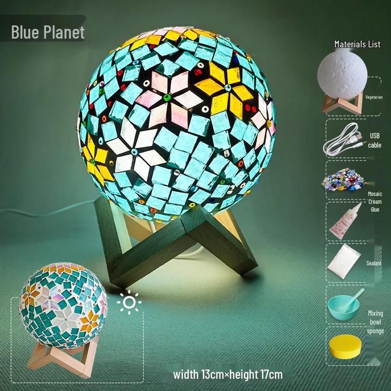 Κιτ Μωσαϊκού Φεγγαριού DIY - Χειροποίητο Νυχτερινό Φως Αφής για την Ημέρα της Μητέρας